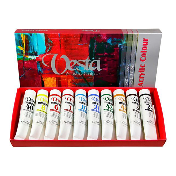 رنگ اکریلیک وستا(10 رنگ)