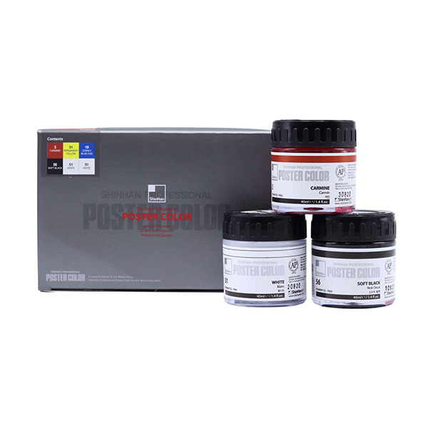 ست گواش 6 رنگ شین هان(2 رنگ سفید)