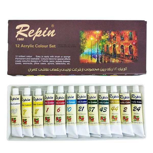 ست رنگ اکریلیک رپین(12 رنگ)