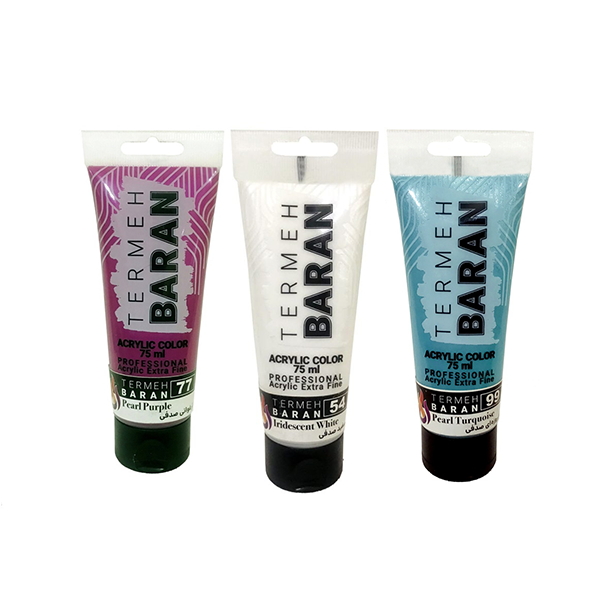 رنگ اکریلیک صدفی ترمه باران(75 میل)