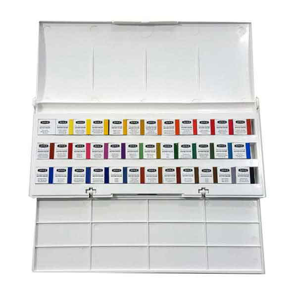 آبرنگ جعبه پلاستیکی افرا (36 رنگ)