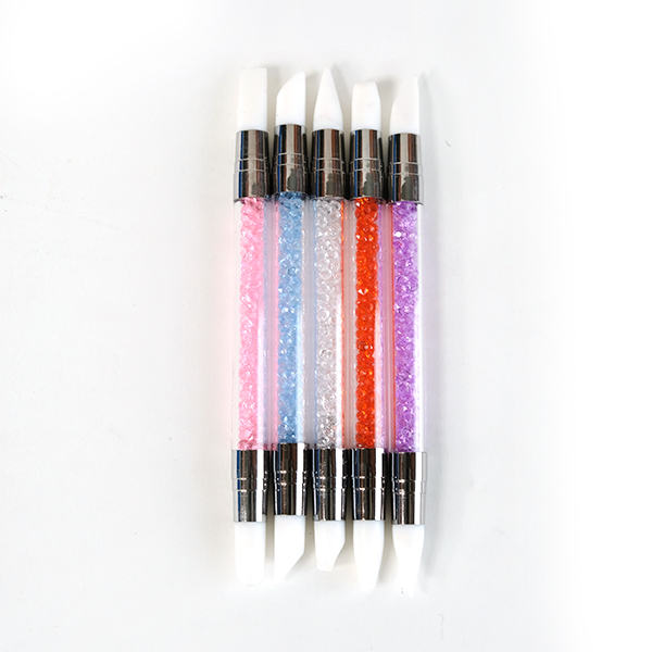 قلم سیلیکونی دو سر اکلیلی(5 عددی)