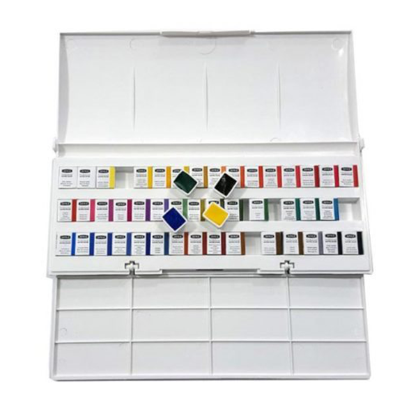 آبرنگ جعبه پلاستیکی افرا (48 رنگ)
