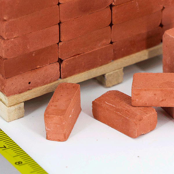 آجر فشاری قرمز مینیاتوری اشل