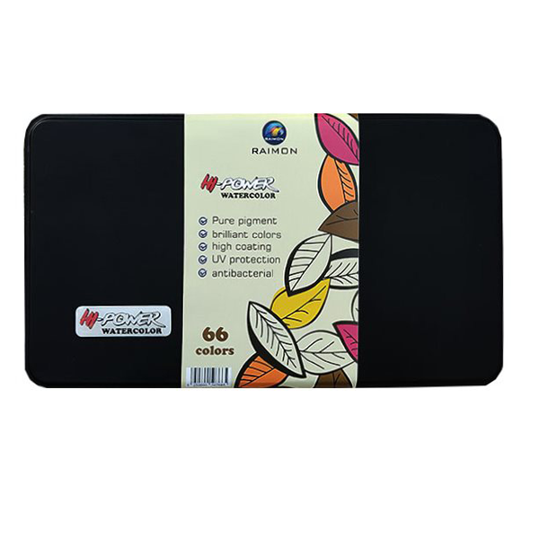 آبرنگ رایمون های پاور(66 رنگ) جعبه فلزی