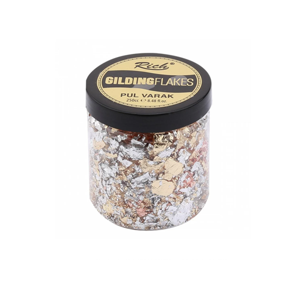 تکه های ورق طلا و نقره ریچ