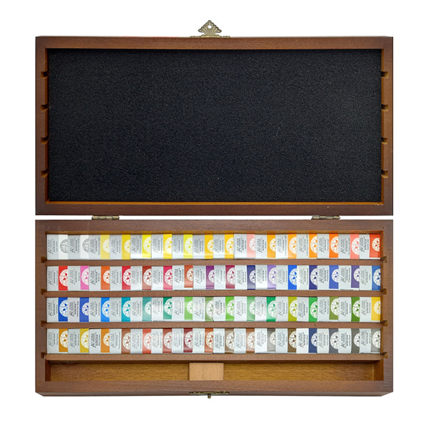 آبرنگ افرا جعبه چوبی(64 رنگ)