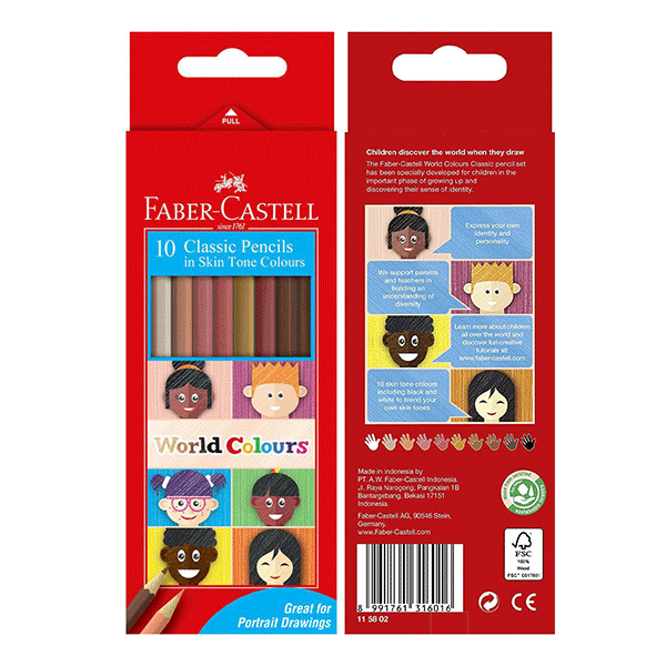 مداد رنگی طیف پوست کلاسیک فابرکاستل(10 رنگ)