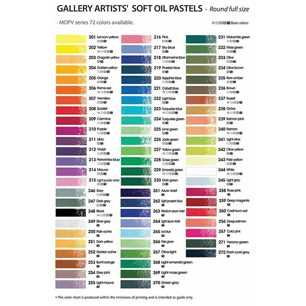 پاستل-روغنی-گالری-آرتیست-چارت-رنگی1