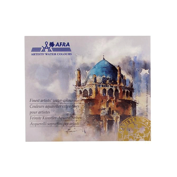 آبرنگ متالیک جعبه پلاستیکی افرا (18 رنگ)