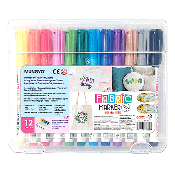 ماژیک پارچه مانگیو(12 رنگ)