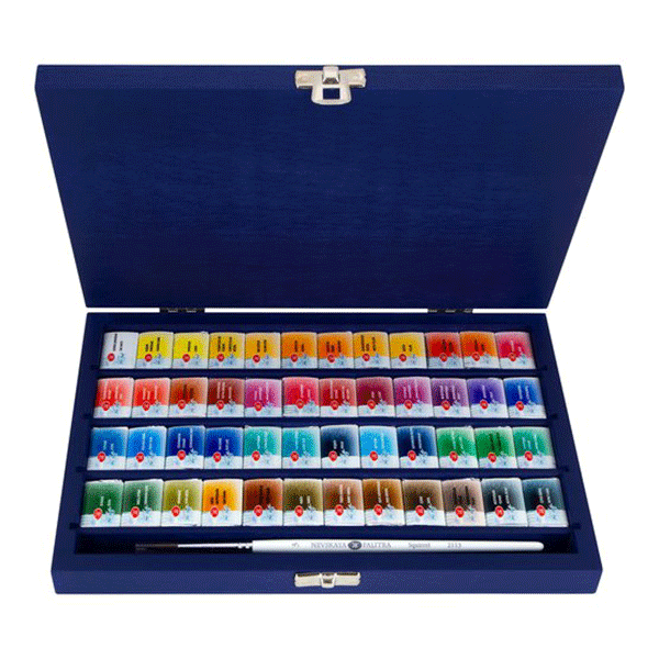 آبرنگ سنت پترزبورگ 48 رنگ(جعبه چوبی آبی)