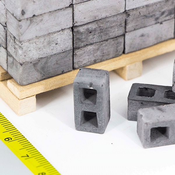 بلوک سیمانی ساده مینیاتوری اشل