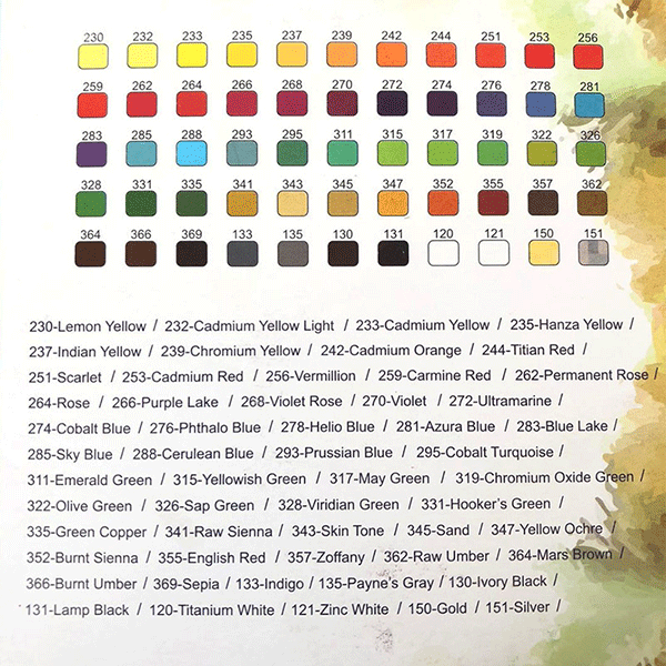 آبرنگ رایمون جعبه چوبی (55 رنگ)