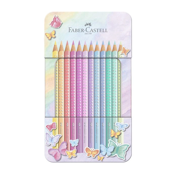 مداد رنگی اسپارکل فابرکاستل(12 رنگ)