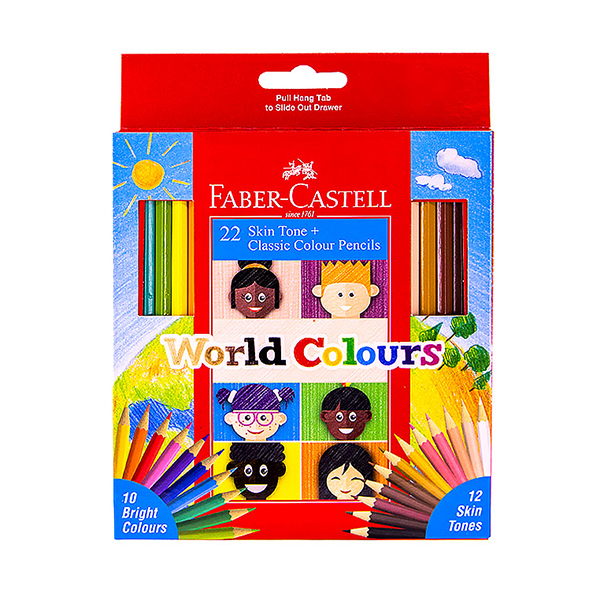 مداد رنگی طیف پوست و کلاسیک فابرکاستل(22 رنگ)
