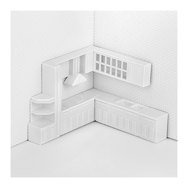 کابینت آشپزخانه سفید اشل