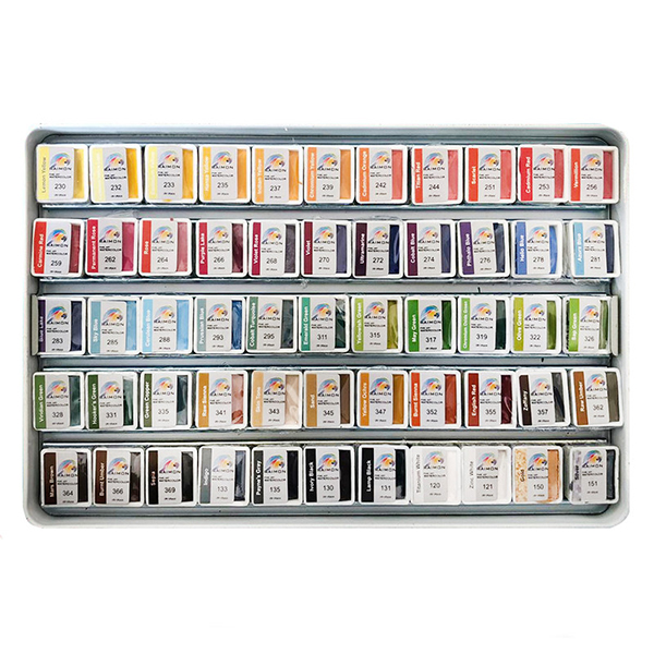 آبرنگ رایمون جعبه فلزی(55 رنگ)