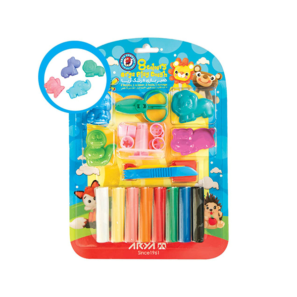 خمیر بازی آریا (8 رنگ)