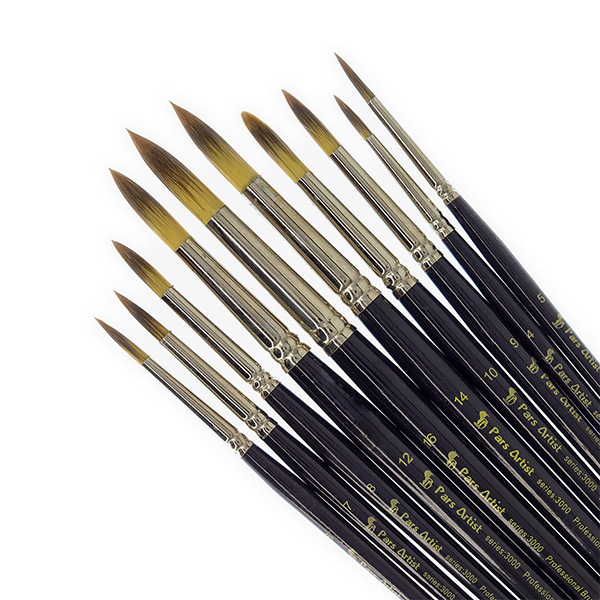 ست-قلمو-سری-3000-سرگرد-دسته-بلند-پارس-آرتیست