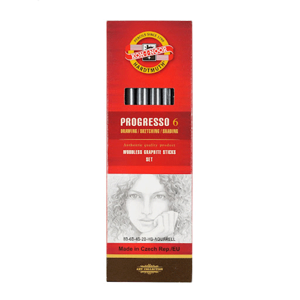 کد-8915---ست-شش-تایی-شمش-گرد-گرافیت-و-آبرنگ--کوه-نور