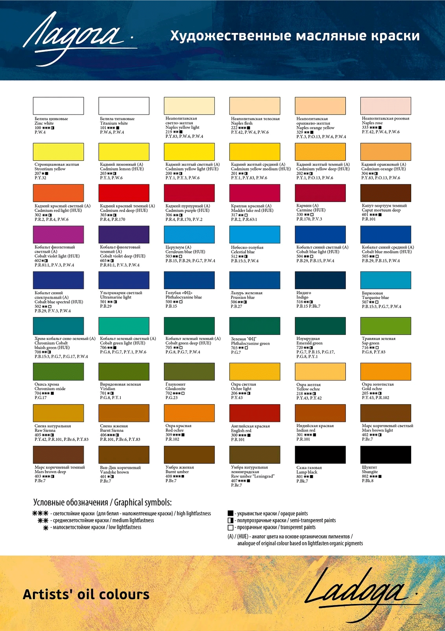 چارت-رنگی-رنگ-روغن-لادوگا