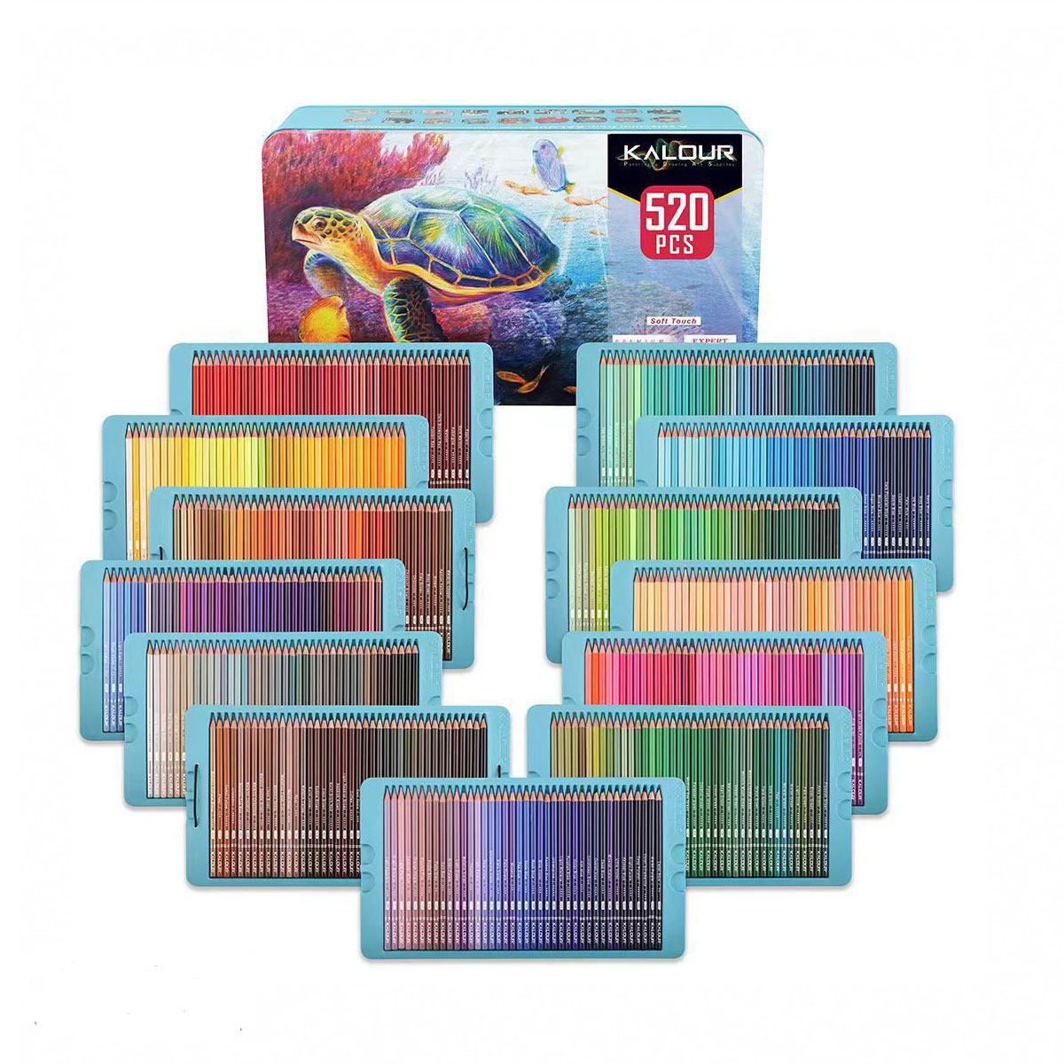 مداد رنگی KALOUR (520 رنگ)