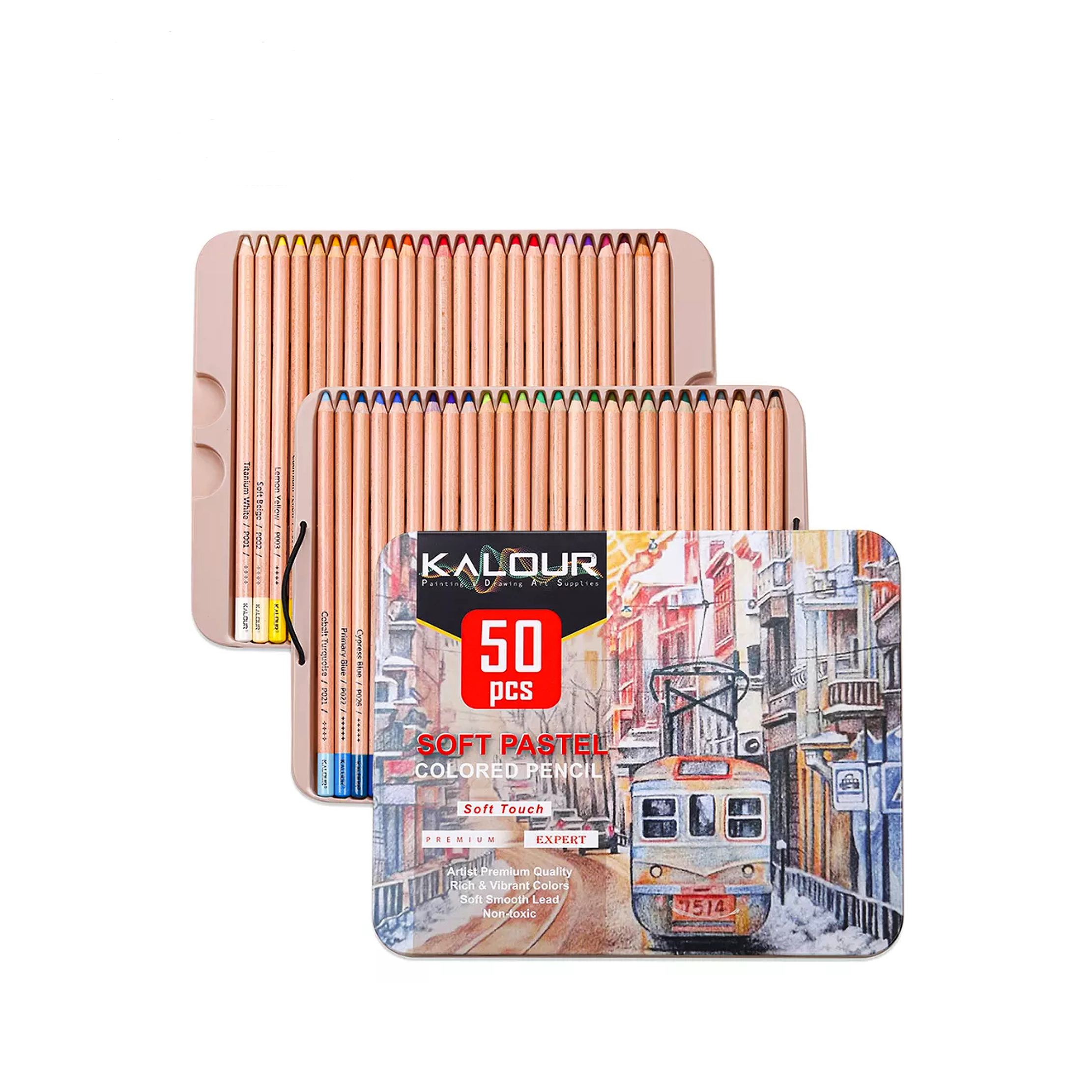 مداد پاستل 50 رنگ KALOUR