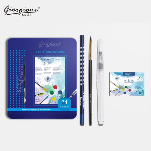 آبرنگ gorgione جعبه فلزی