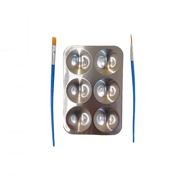 پالت فلزی با قلمو