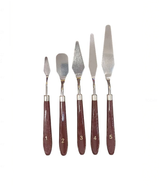 کاردک فلزی دسته زرشکی