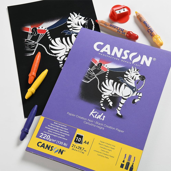 دفتر نقاشی مشکی  کانسون A4