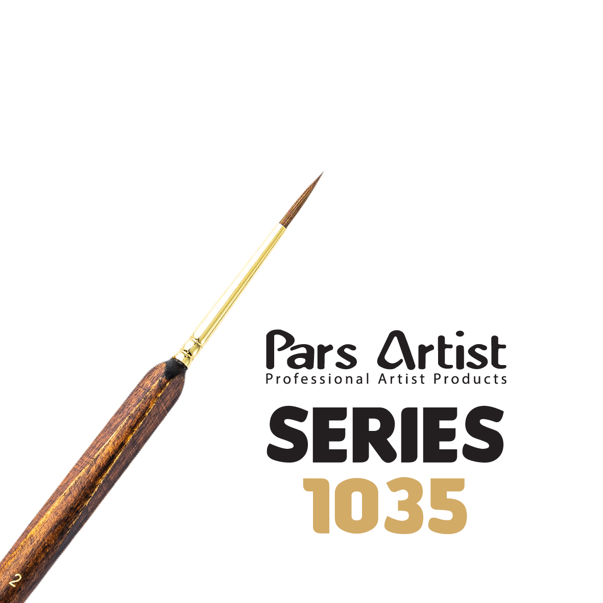 قلمو گرد حرفه ای تذهیب، مینیاتور پارس آرتیست سری 1035
