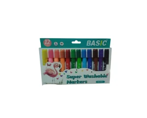 ست ماژیک قابل شستشو بیسیک-BASIC (12 رنگ)