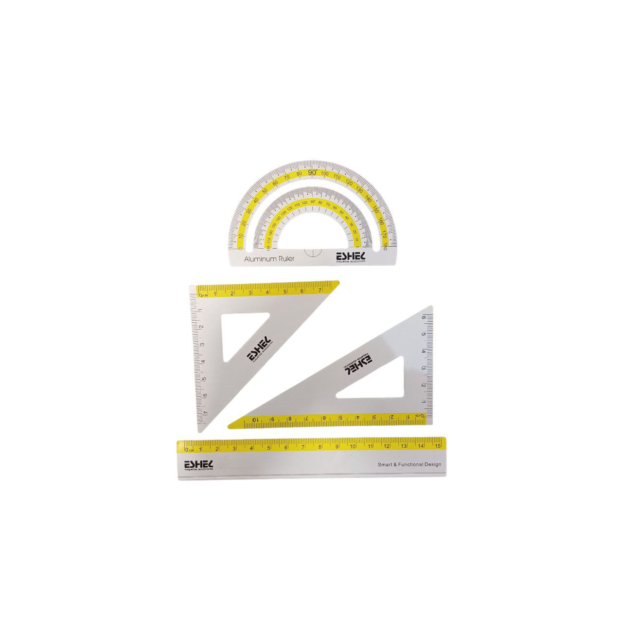 ست خط کش گونیا نقاله و ... فلزی