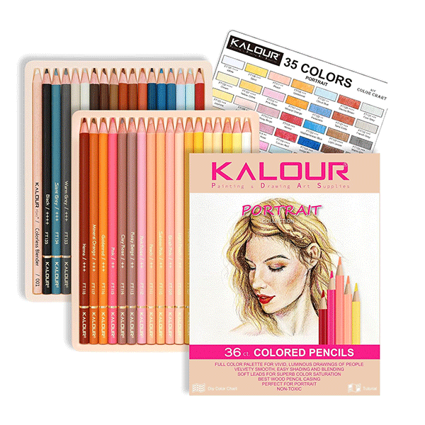 مداد رنگی رنگ پوست کالور-Kalour  (36 رنگ)