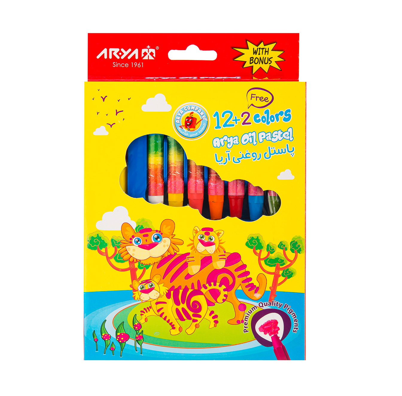 پاستل روغنی 2+12 آریا کد 2027