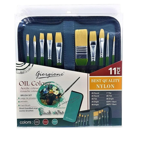 ست قلمو 11 عددی giorgione کد 200  به همراه کیف