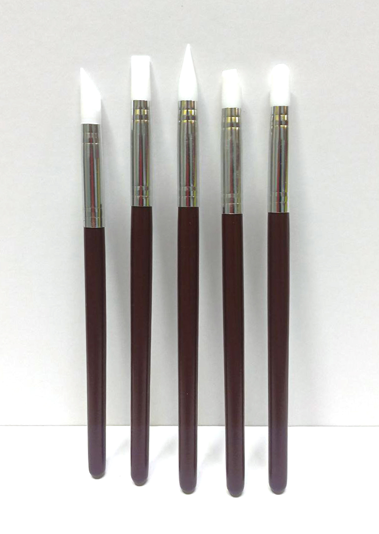 ابزار سیلیکونی دسته زرشکی(5 عددی) کد 29 1 42