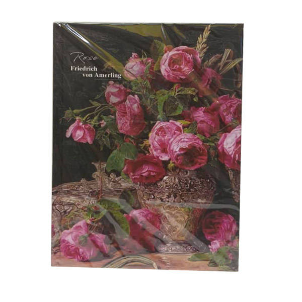 دفتر طراحی گل سرخ و سلف پرتره A4 جلد مشکی