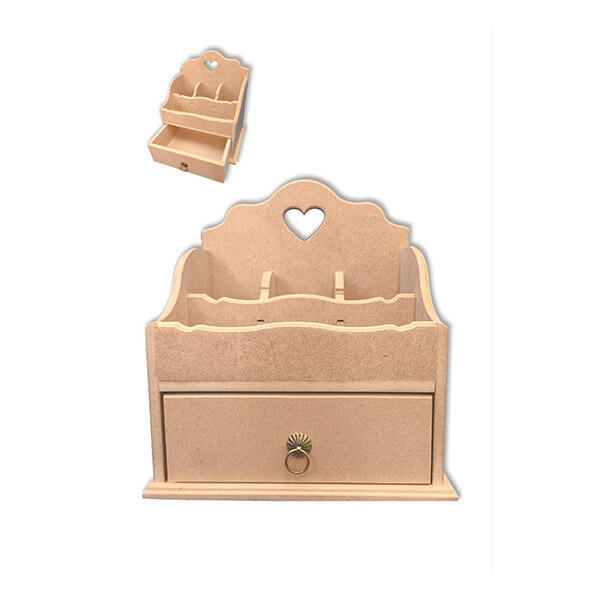 باکس آرایشی تک کشوی قلبی کد 093