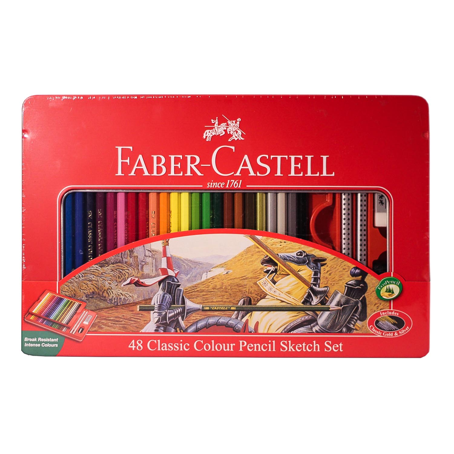 مداد رنگی کلاسیک فابرکاستل 48 رنگ فلزی