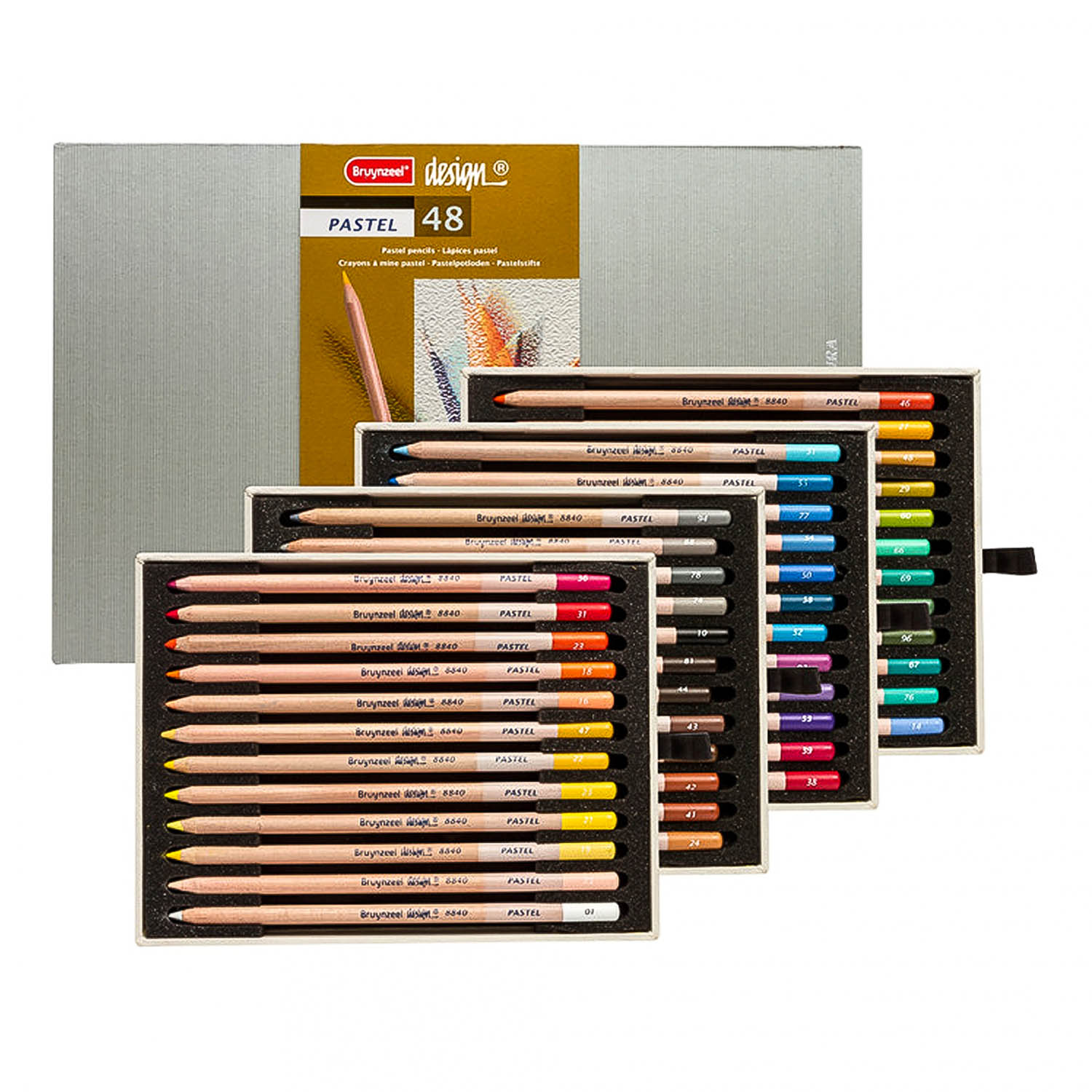 مداد پاستل گچی دیزاین برونزیل(جعبه چوبی)