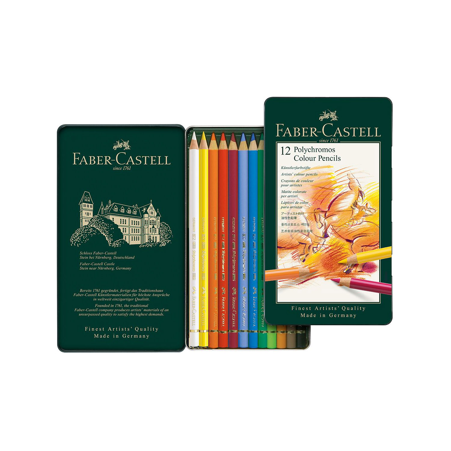 مداد رنگی پلی کروم فابر کاستل 12 رنگ