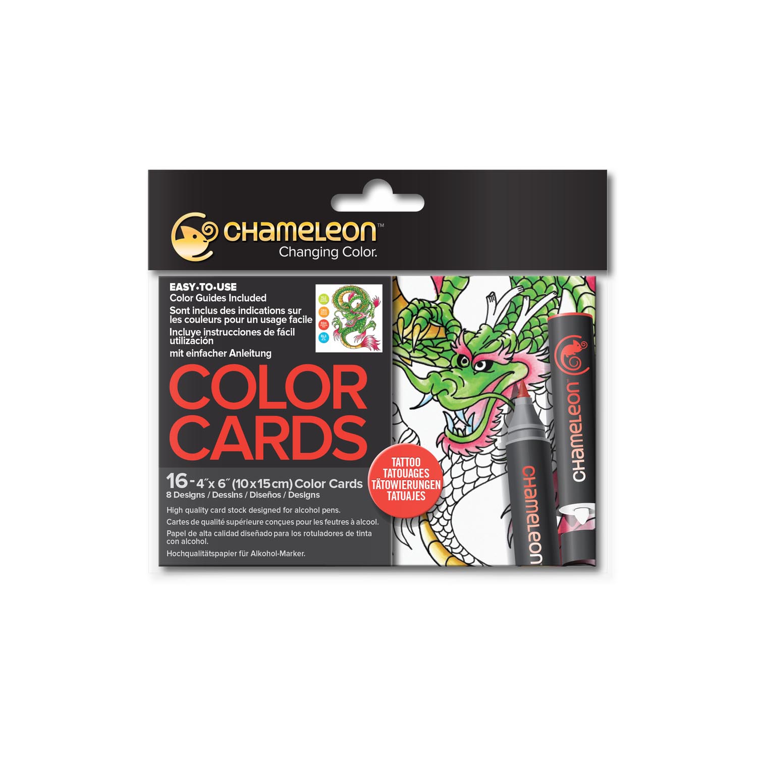 کارت رنگ آمیزی طرح تتو شملون