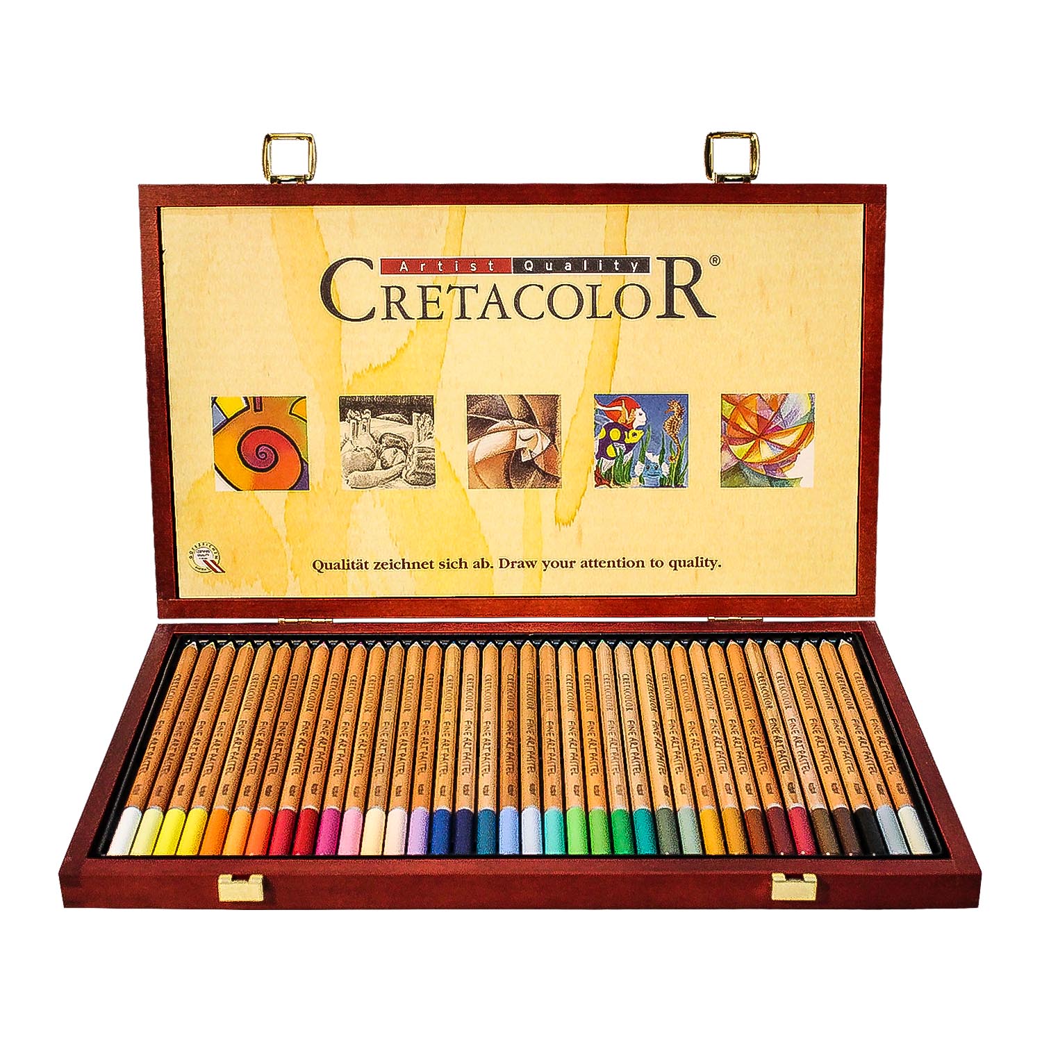 مداد پاستل گچی کرتاکالر جعبه چوبی(36 رنگ)