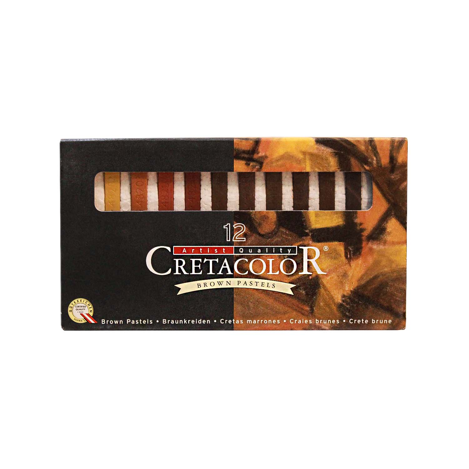 گچ پاستل کرتاکالر طیف قهوه ای(12 رنگ)