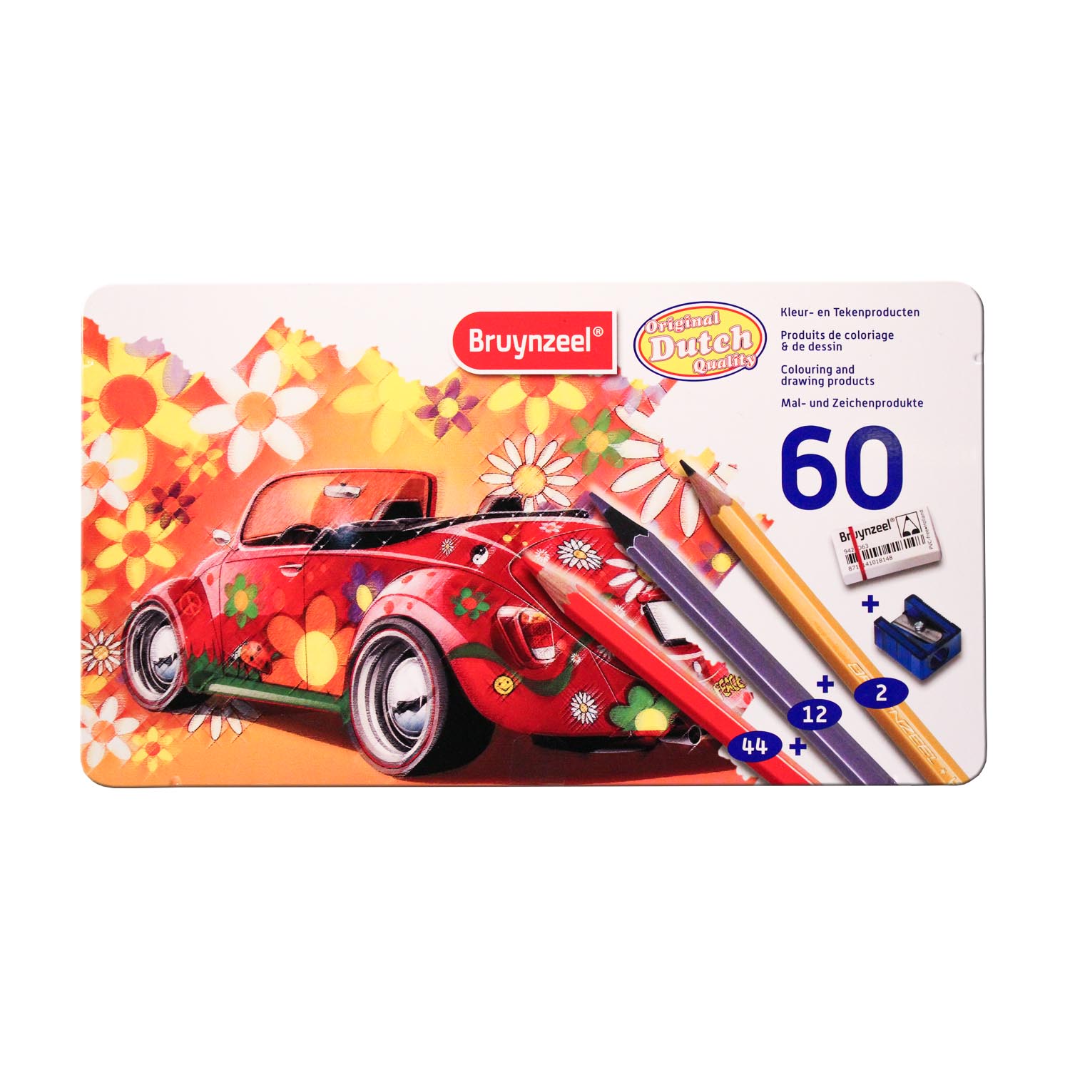 مداد رنگی برونزیل طرح ماشین(60 تکه)