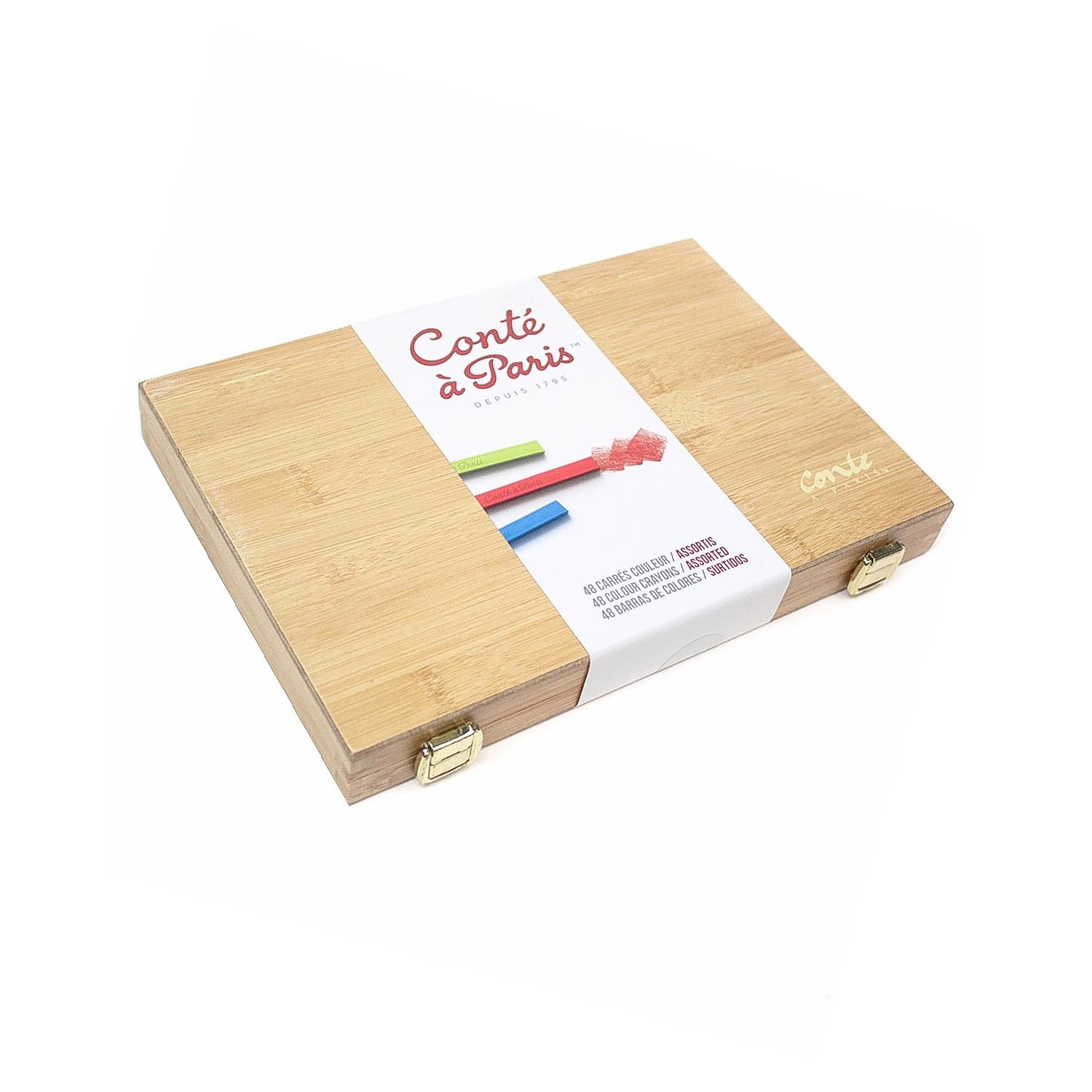 گچ پاستل کنته پاریس جعبه چوبی(48 رنگ)