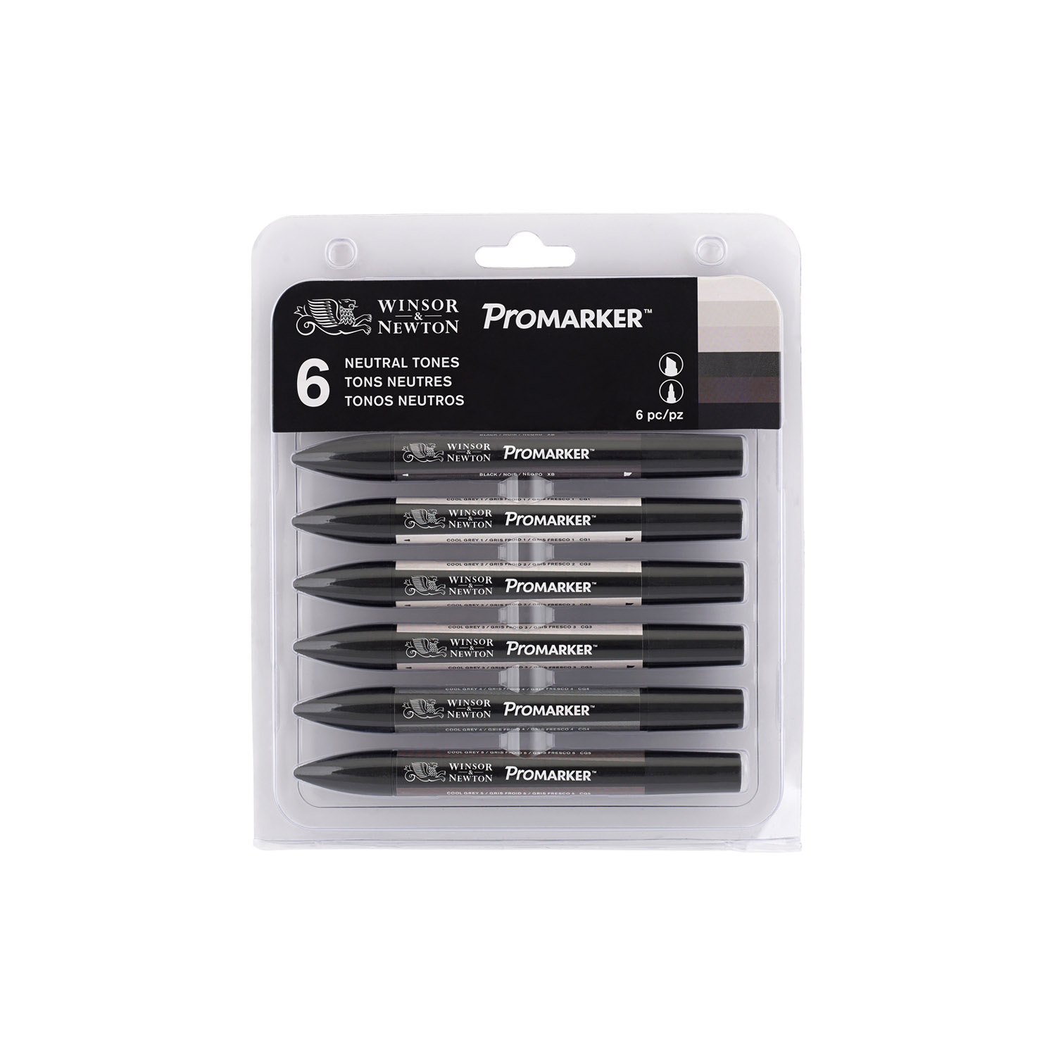 ماژیک طیف خاکستری وینزور(6 رنگ)